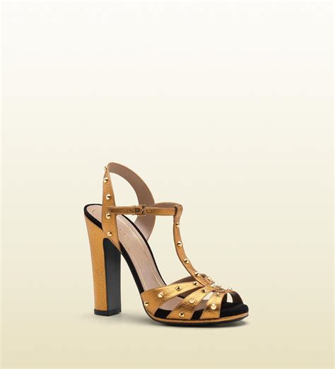 gucci expensive shoes|gold Gucci high heels.